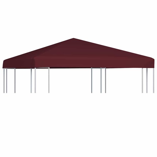 vidaXL Toile supérieure de gazebo 310 g/m² 3x3 m Bordeaux