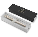 Stylo roller Parker IM Monochrome  Champagne  encre noire  Coffret cadeau