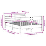 vidaXL Cadre de lit sans matelas 120x200 cm bois de pin massif