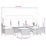 vidaXL Salon de jardin 5 Pièces avec coussins noir résine tressée