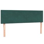 vidaXL Sommier à lattes de lit et matelas vert foncé 140x210cm velours