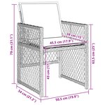 Ensemble de Salle à Manger de Jardin 9 Pièces avec Coussins Beige Rattan Poly