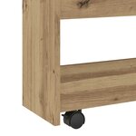 vidaXL Chariot de rangement étroit 4 niveaux chêne artisanal