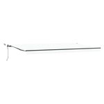 vidaXL Auvent Rétractable with Blanc 600 × 300 cm tissu