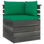 vidaXL Salon palette de jardin 6 Pièces avec coussins Bois de pin massif