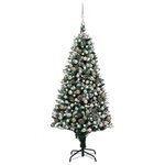 vidaXL Arbre de Noël artificiel pré-éclairé/boules pommes de pin 240cm