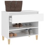 vidaXL Armoire à chaussures Blanc 70x36x60 cm Bois d'ingénierie