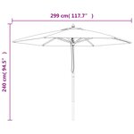 vidaXL Parasol de jardin avec mât en bois anthracite 299x240 cm