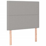 vidaXL Sommier à lattes de lit avec matelas Gris clair 80x200 cm Tissu