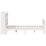 vidaXL Lit bibliothèque sans matelas blanc 140x190 cm bois pin massif
