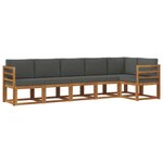 vidaXL Ensemble de canapés d'extérieur 6 pc Naturel et Anthracite