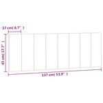 vidaXL Coussin de tête de lit Hanko gris foncé 137 cm velours