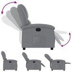 vidaXL Fauteuil inclinable Gris clair Tissu