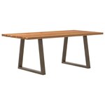 vidaXL Table à manger marron clair bois de chêne massif rectangulaire