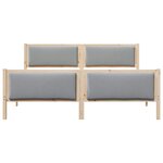 vidaXL Cadre de lit avec tête de lit Gris clair 200 x 200 cm tissu