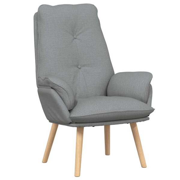 vidaXL fauteuil Gris clair 69 x 74 x 93 cm Tissu et Contreplaqué