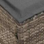 vidaXL Pouf de Jardin 2 Pièce Gris et Gris foncé 38 x 38 x 45 cm