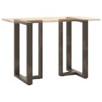 vidaXL Pieds de table de bar en T 2 pièces noir 60 x 35 x (90-91) cm acier