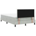 vidaXL Lit à ressorts avec matelas Gris clair 120 x 190 cm tissu