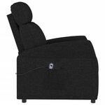 vidaXL Fauteuil Noir Tissu
