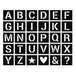 Pochoirs alphabet 6x6 cm 30 pièces