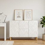 vidaXL Buffet Blanc 89 x 34 5 x 60 cm Bois d'ingénierie