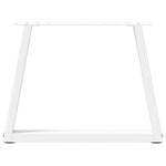 vidaXL Pieds de table basse en forme de V  2 pièces  blanc  70 x (42-43 3) cm  acier