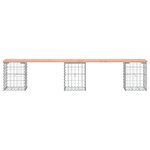 vidaXL Banc de jardin design gabion 203x31x42cm bois massif de douglas