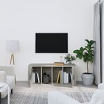 vidaXL Meuble TV Gris béton 100x35x40 cm Bois d'ingénierie