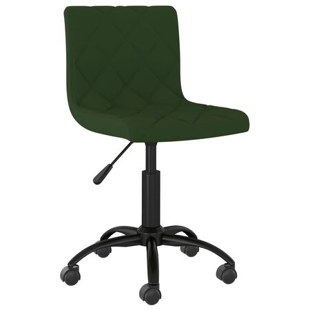 vidaXL Chaise pivotante de salle à manger Vert foncé Velours