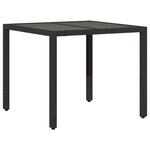 vidaXL Ensemble de bistro de jardin 5 Pièces coussins noir poly rotin