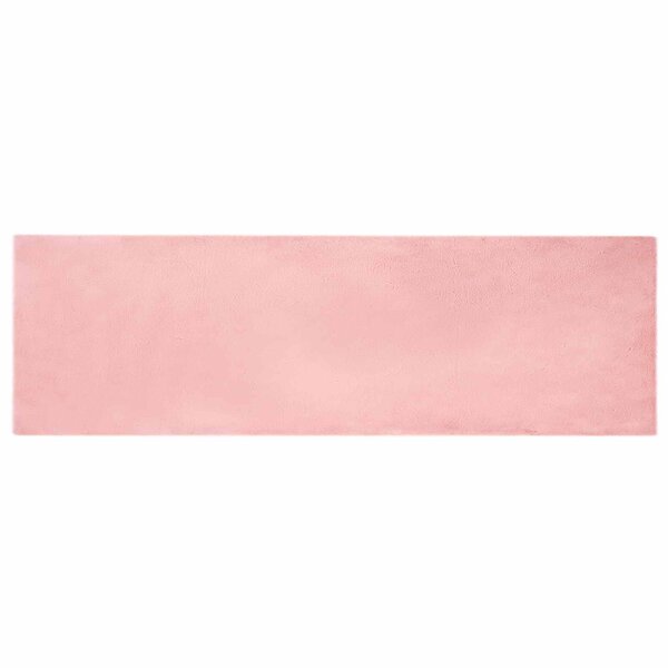 vidaXL Tapis en Fourrure Synthétique de Lapin Olite Rose 80 x 250 cm