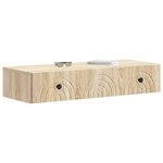 vidaXL Table d'appoint murale 87 5 x 34 5 x 17 cm Bois d'ingénierie