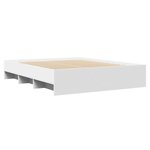 vidaXL Cadre de lit blanc 160x200 cm bois d'ingénierie