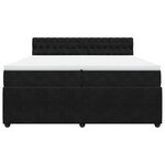 vidaXL Sommier à lattes de lit et matelas Noir 200x200 cm Velours