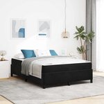 vidaXL Cadre de lit avec matelas Noir et Blanc 140 x 200 cm Velours