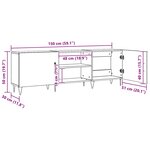 vidaXL Meuble TV chêne artisanal 150x30x50 cm bois d'ingénierie