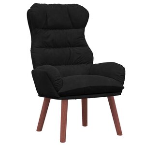 vidaXL fauteuil Noir 69 x 74 x 93 cm Velours