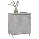 vidaXL Buffet Gris béton 60x35x70 cm Bois d'ingénierie