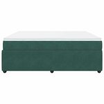 vidaXL Sommier à lattes de lit et matelas Vert foncé 200x200cm Velours