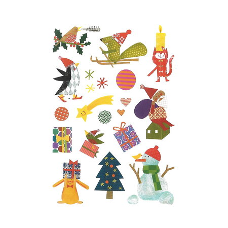 Loisirs créatifs enfants - 1 planche gommettes repositionnables décors de  noël 1 - La Poste