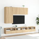 vidaXL Meubles TV muraux 2 Pièces chêne sonoma 60x30x30cm bois ingénierie