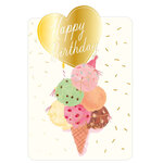 Carte de Vœux Thème Anniversaire Party Time - Plusieurs Styles - Happy Birthday -Blanc - Draeger