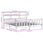 vidaXL Lit bibliothèque sans matelas cire marron 180x200cm bois massif