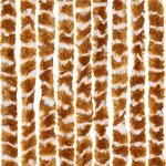 vidaXL Rideau anti-mouches ocre et blanc 118x220 cm chenille