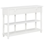 vidaXL Table console blanc 110 x 30 x 76 cm bois d'ingénierie