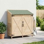 vidaXL Abri de jardin Naturel 106 x 56 x 113 5 cm Bois de Sapin Massif
