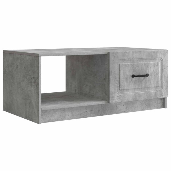 vidaXL Table basse Gris béton 90 x 50 x 37 cm Bois d'ingénierie