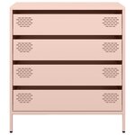 vidaXL Buffet rose 68x39x73 5 cm acier laminé à froid