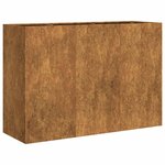 vidaXL Jardinière rouillé 120x40x80 cm acier inoxydable